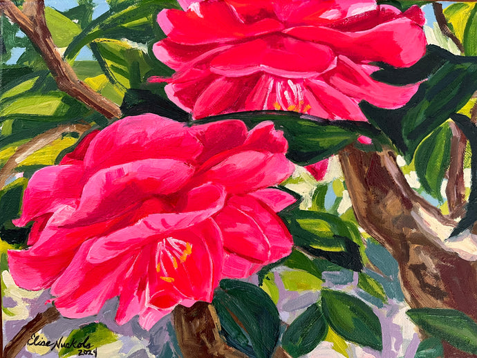 Red Camellia Pair