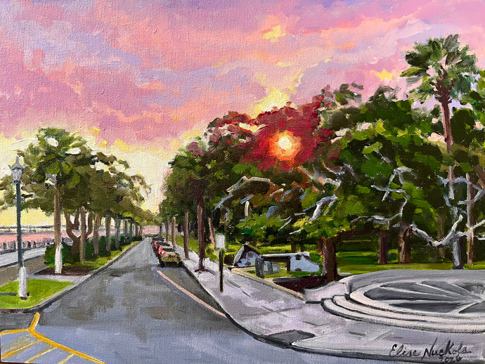 Sunset Over White Point Gardens