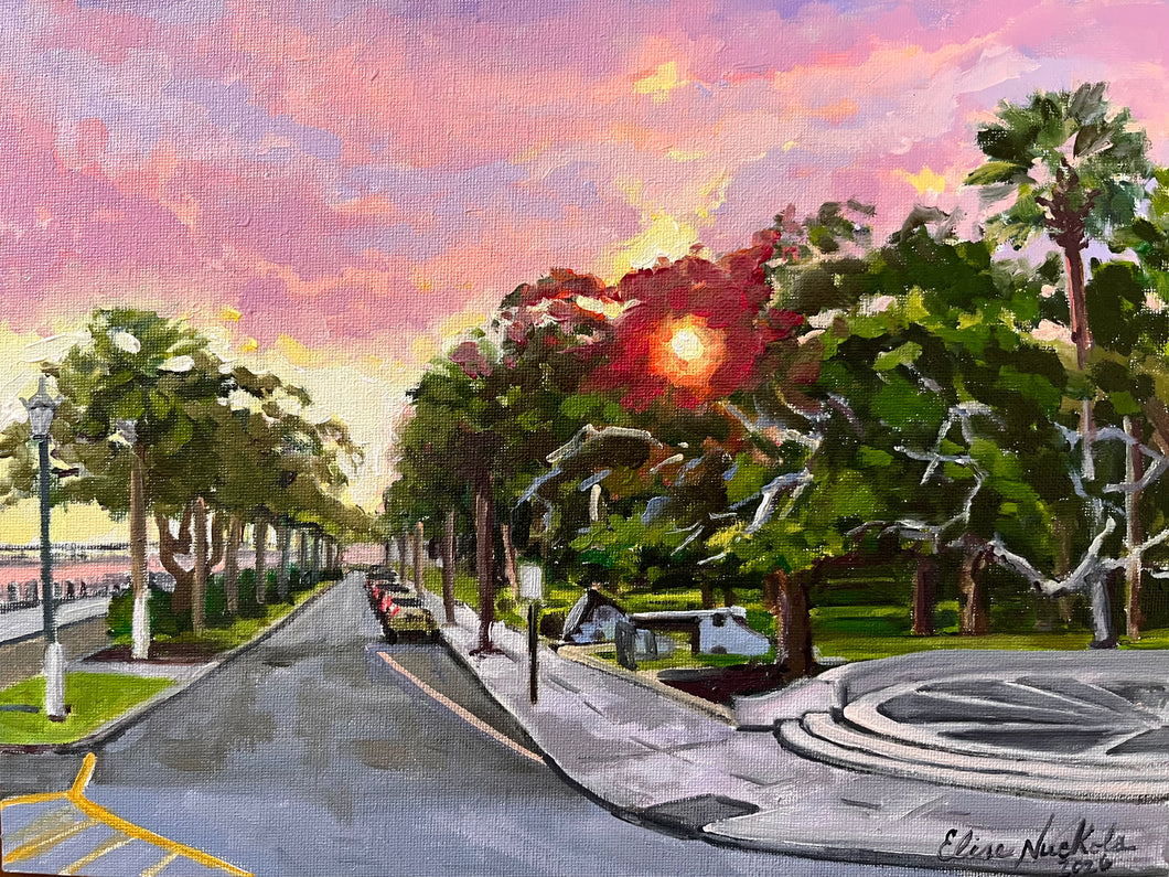 Sunset Over White Point Gardens