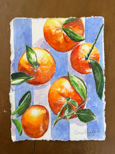 Oranges on Blue Stripes