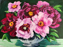 Peonies in a Silver Bowl