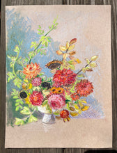 Dahlias, Sunflowers, Coreopsis, and Rose Foliage